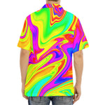 Abstract Liquid Trippy Print Aloha Shirt