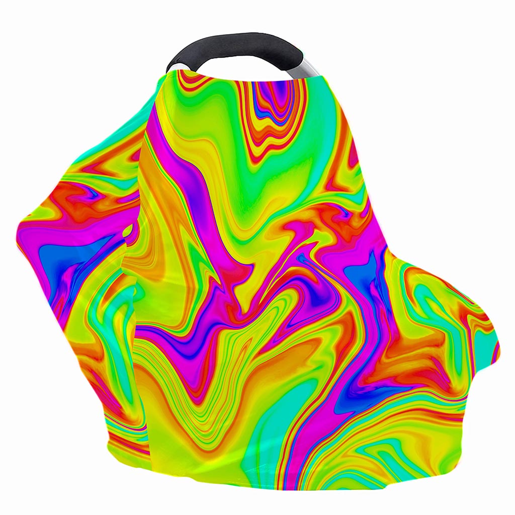 Abstract Liquid Trippy Print Baby Seat Cover
