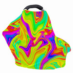 Abstract Liquid Trippy Print Baby Seat Cover