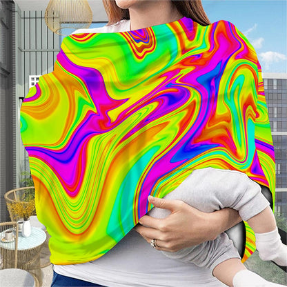 Abstract Liquid Trippy Print Baby Seat Cover
