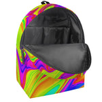 Abstract Liquid Trippy Print Backpack