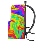 Abstract Liquid Trippy Print Backpack