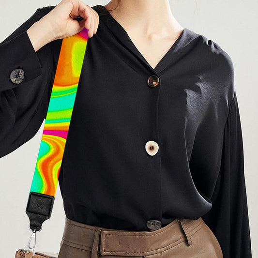 Abstract Liquid Trippy Print Bag Strap