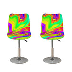 Abstract Liquid Trippy Print Bar Stool Covers