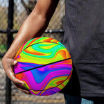 Abstract Liquid Trippy Print Basketball