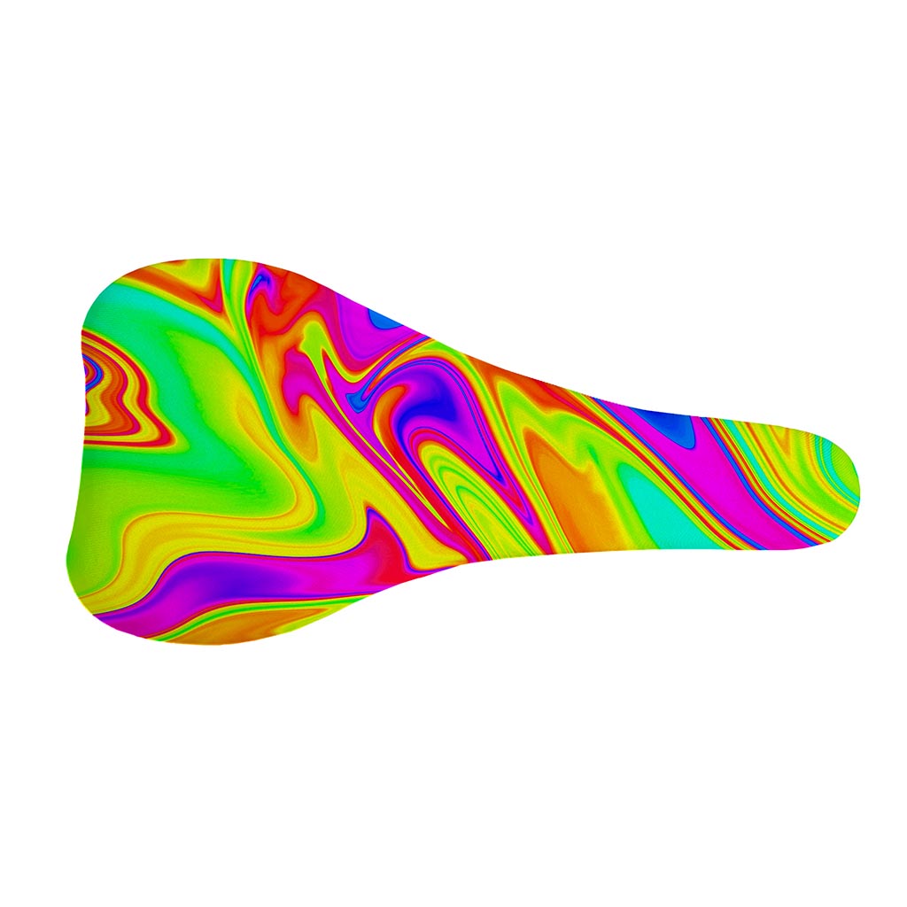 Abstract Liquid Trippy Print Bicycle Seat Cover