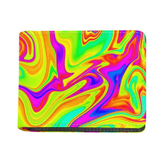 Abstract Liquid Trippy Print Bifold Wallet