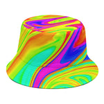 Abstract Liquid Trippy Print Bucket Hat