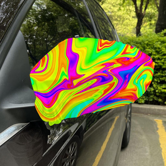 Abstract Liquid Trippy Print Car Side Mirror Covers