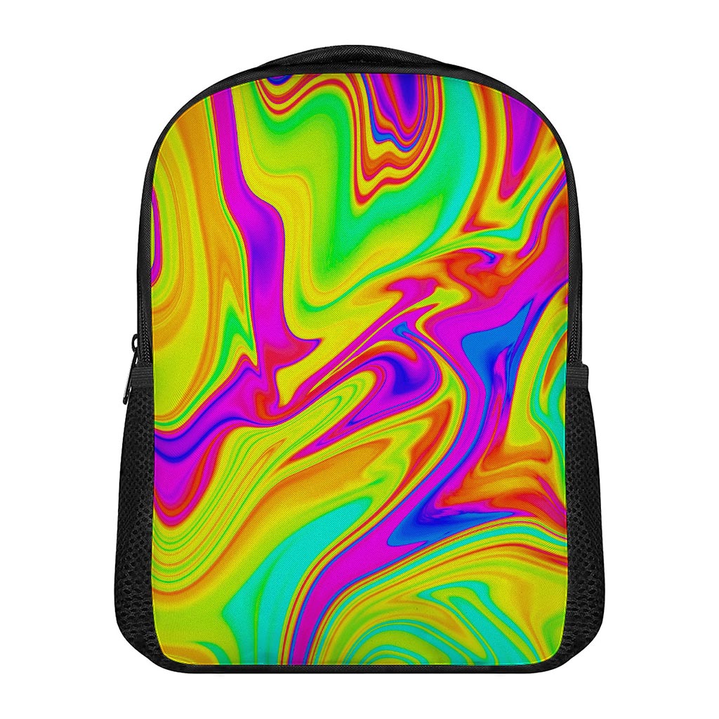 Abstract Liquid Trippy Print Casual Backpack