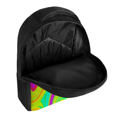 Abstract Liquid Trippy Print Casual Backpack