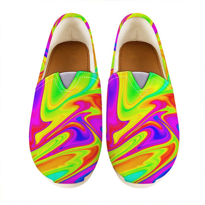Abstract Liquid Trippy Print Casual Shoes