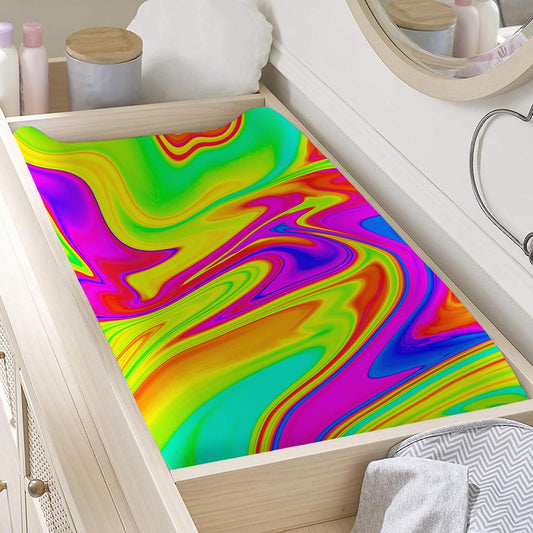 Abstract Liquid Trippy Print Changing Pad Cover