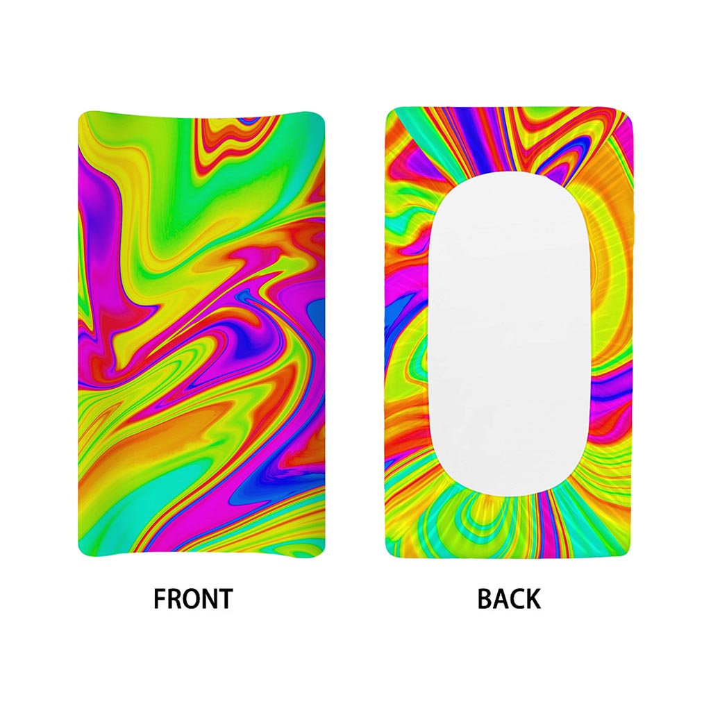 Abstract Liquid Trippy Print Changing Pad Cover