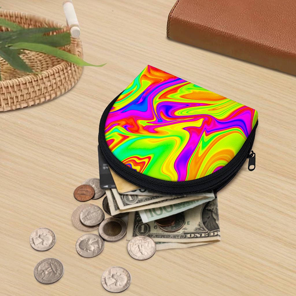 Abstract Liquid Trippy Print Coin Purse