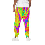 Abstract Liquid Trippy Print Cotton Pants