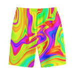 Abstract Liquid Trippy Print Cotton Shorts