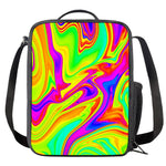 Abstract Liquid Trippy Print Crossbody Lunch Bag