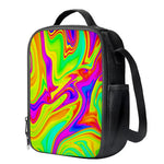 Abstract Liquid Trippy Print Crossbody Lunch Bag