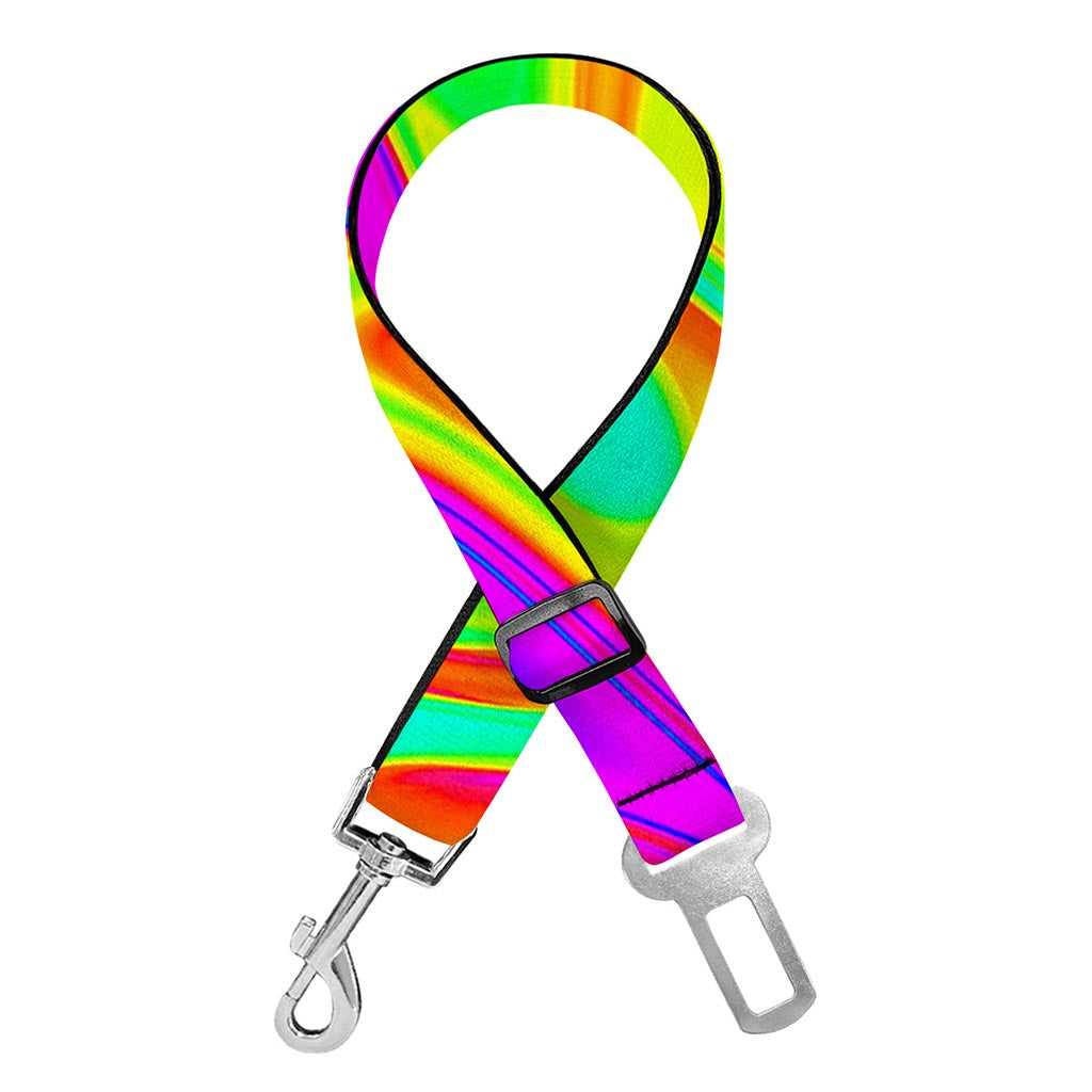 Abstract Liquid Trippy Print Dog Seat Belt