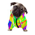 Abstract Liquid Trippy Print Dog Zip Up Hoodie