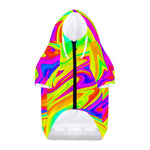 Abstract Liquid Trippy Print Dog Zip Up Hoodie