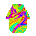 Abstract Liquid Trippy Print Dog Zip Up Hoodie