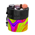 Abstract Liquid Trippy Print Drawstring Makeup Bag