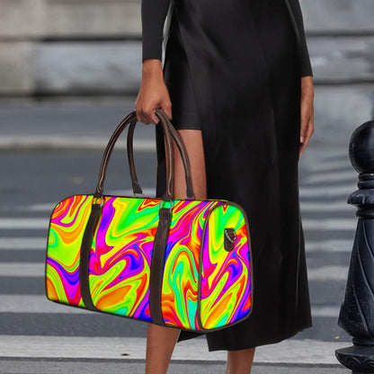 Abstract Liquid Trippy Print Duffle Bag