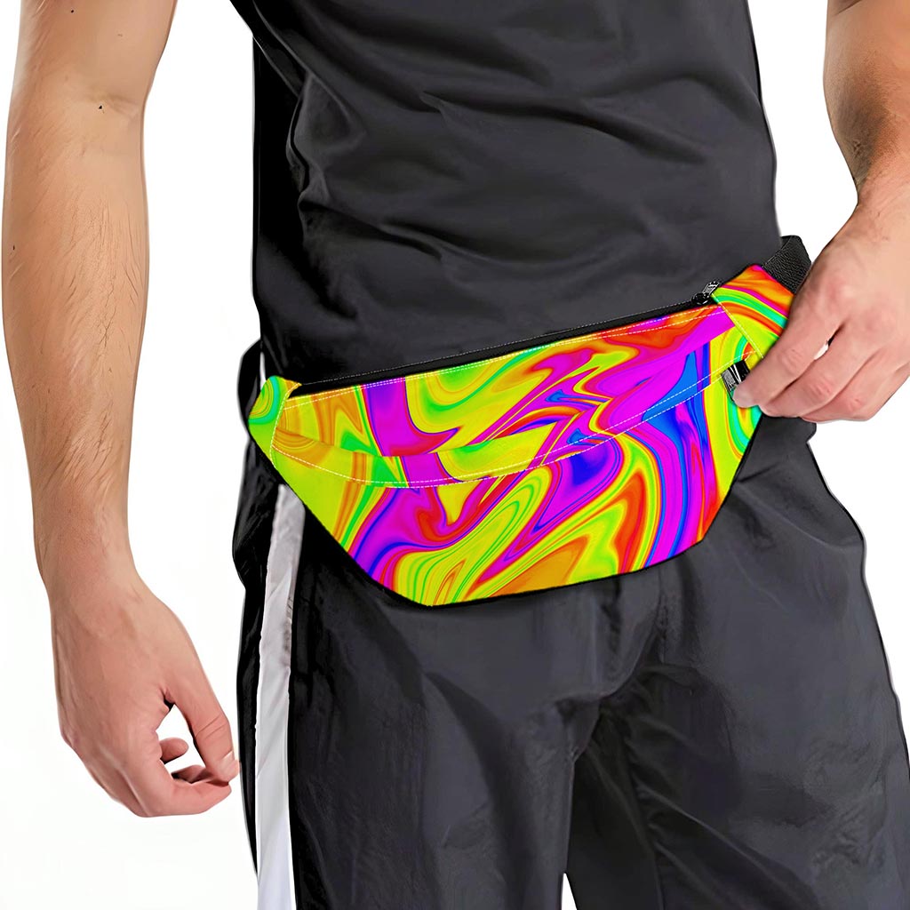 Abstract Liquid Trippy Print Fanny Pack