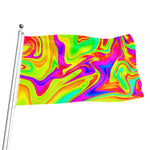 Abstract Liquid Trippy Print Flag