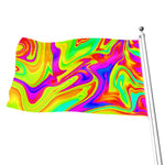 Abstract Liquid Trippy Print Flag