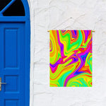 Abstract Liquid Trippy Print Garden Flag