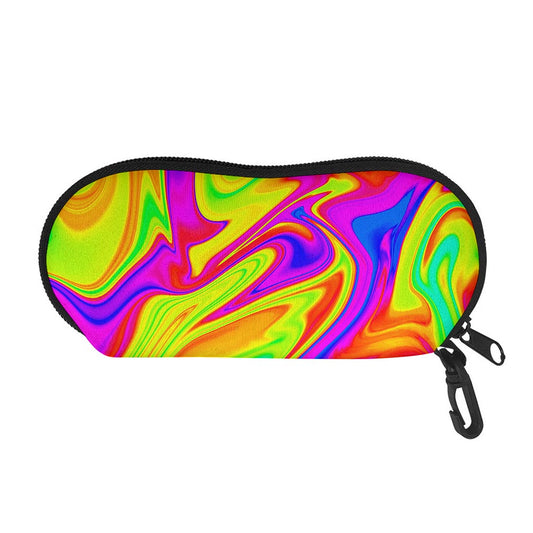 Abstract Liquid Trippy Print Glasses Case