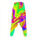 Abstract Liquid Trippy Print Hammer Pants