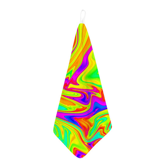 Abstract Liquid Trippy Print Hand Towel