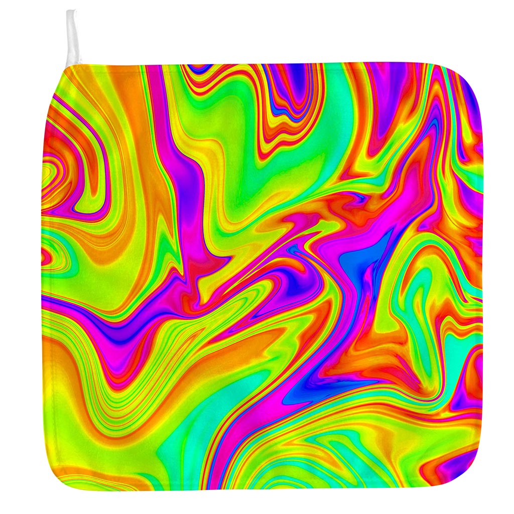 Abstract Liquid Trippy Print Hand Towel