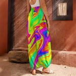 Abstract Liquid Trippy Print Harem Pants