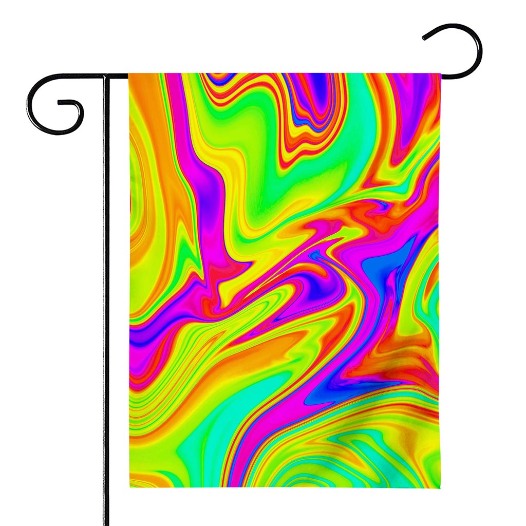 Abstract Liquid Trippy Print House Flag