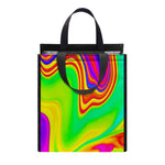 Abstract Liquid Trippy Print Insulated Lunch Tote