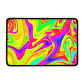 Abstract Liquid Trippy Print Kitchen Mat