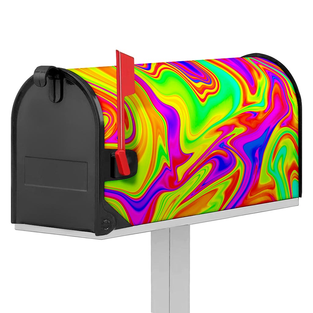 Abstract Liquid Trippy Print Mailbox Cover