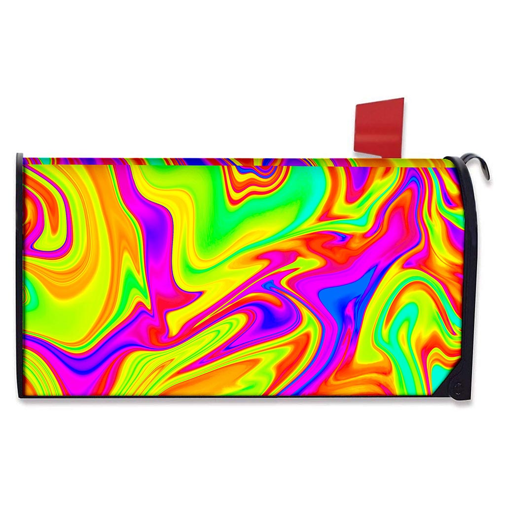 Abstract Liquid Trippy Print Mailbox Cover