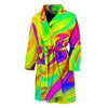 Abstract Liquid Trippy Print Men's Bathrobe