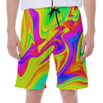 Abstract Liquid Trippy Print Men's Beach Shorts