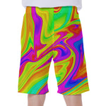 Abstract Liquid Trippy Print Men's Beach Shorts