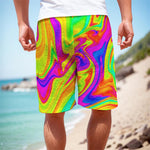 Abstract Liquid Trippy Print Men's Cargo Shorts
