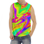 Abstract Liquid Trippy Print Men's Fitness Tank Top