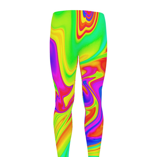 Abstract Liquid Trippy Print Men's leggings