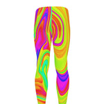 Abstract Liquid Trippy Print Men's leggings